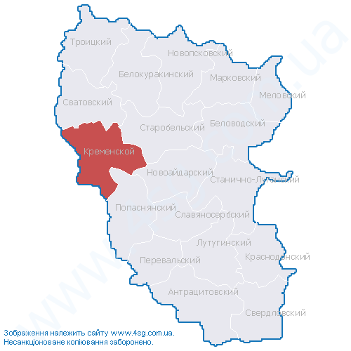 Карта кременского района луганской области подробная с деревнями