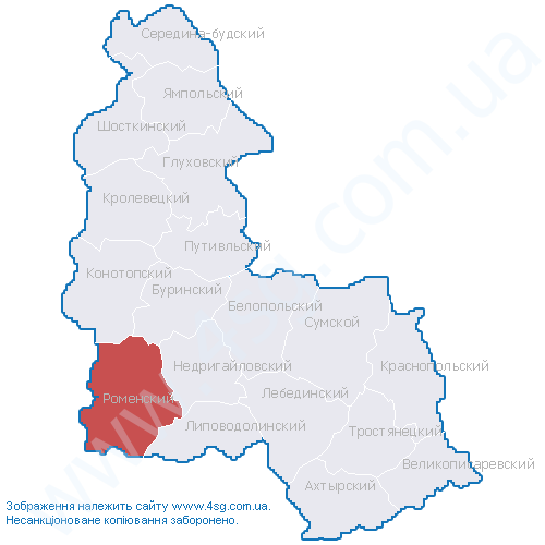 Политическая карта сумской области